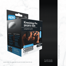 Load image into Gallery viewer, AEROTAPE Black Kinesiology Pro Sports Tape 5cm x 5m