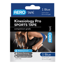 Load image into Gallery viewer, AEROTAPE Blue Kinesiology Pro Sports Tape 5cm x 5m
