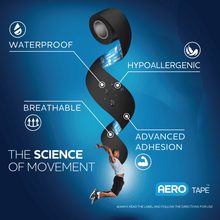 Load image into Gallery viewer, AEROTAPE Black Kinesiology Pro Sports Tape 5cm x 5m
