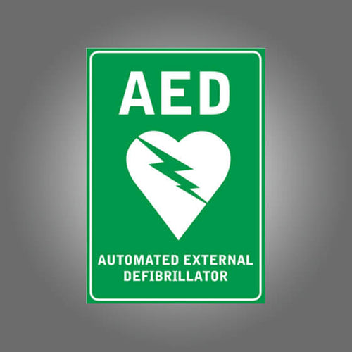 Wall Sticker AED Sign A4