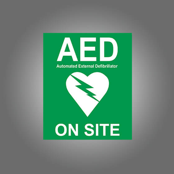 On Site AED Sticker